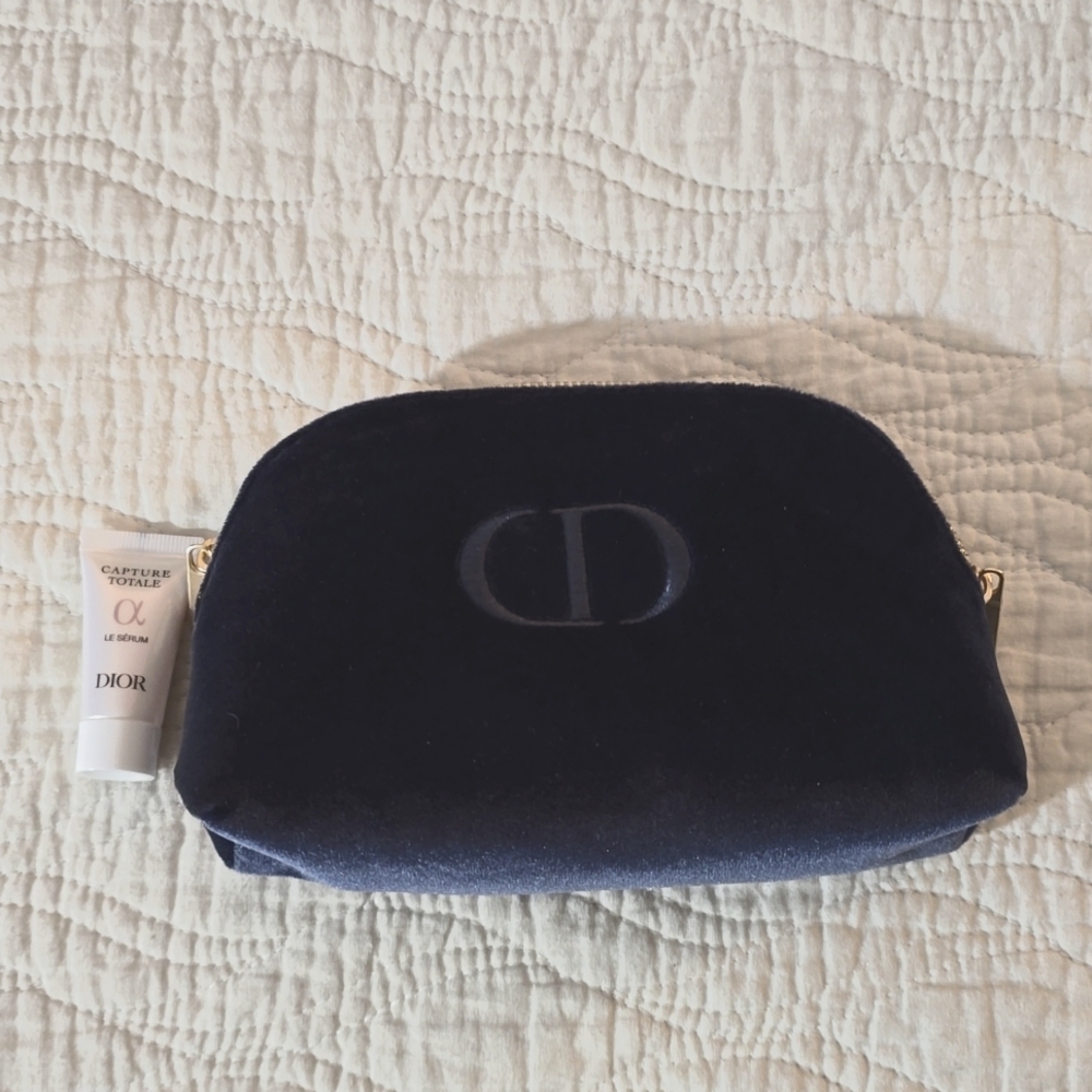 DIOR Addict blue velvet pouch